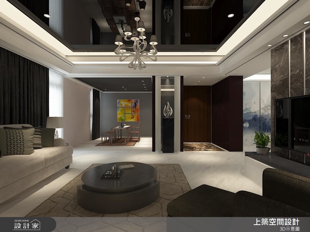 50坪新成屋(5年以下)＿現代風客廳案例圖片＿上築空間設計＿上築_10之4