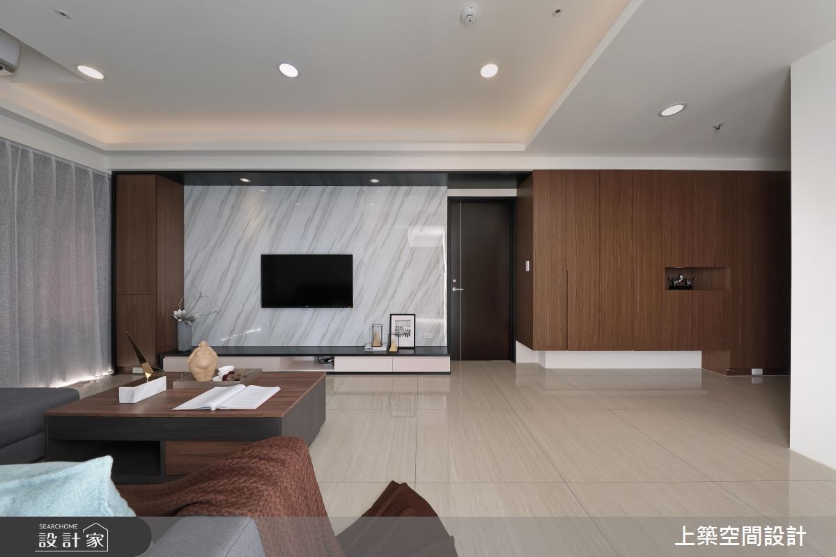 28坪新成屋(5年以下)＿混搭風玄關客廳案例圖片＿上築空間設計＿上築_11之6