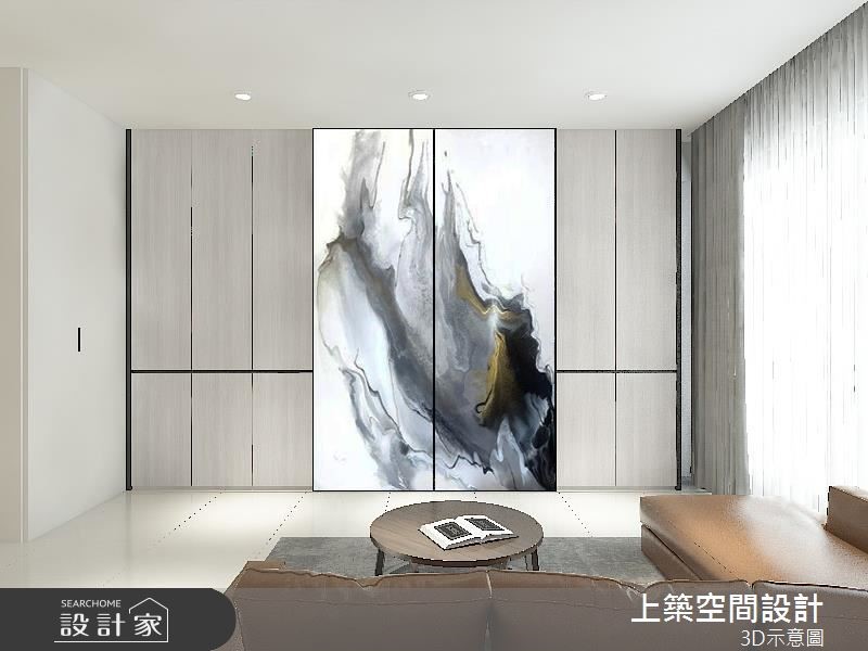 28坪預售屋＿現代風客廳案例圖片＿上築空間設計＿上築_20之3