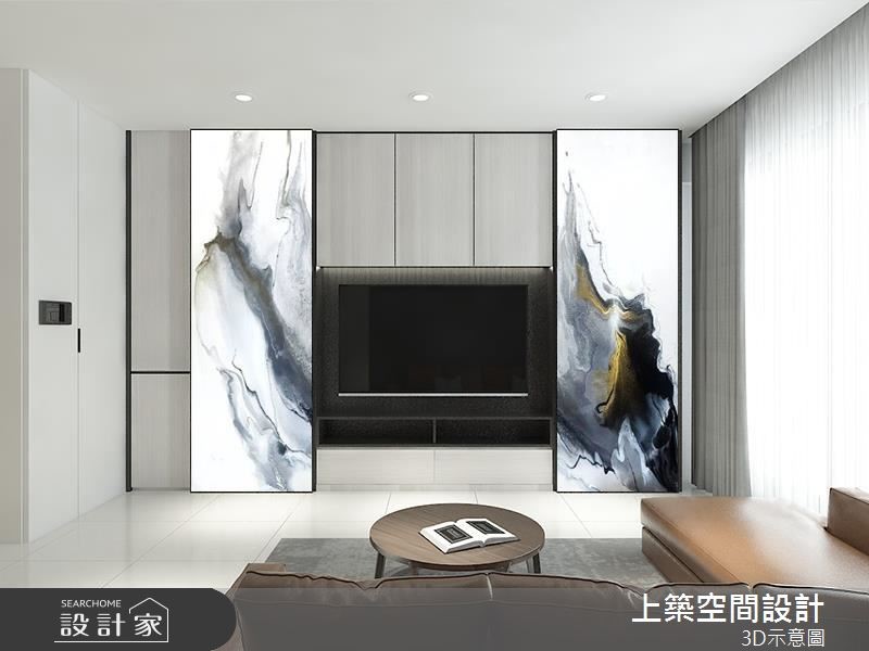 28坪預售屋＿現代風客廳案例圖片＿上築空間設計＿上築_20之4
