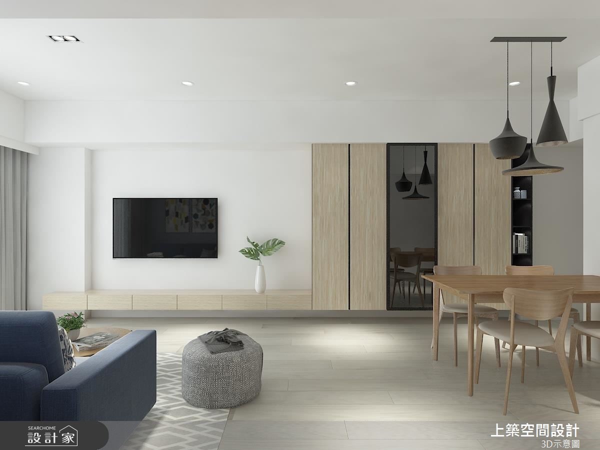 25坪新成屋(5年以下)＿北歐風客廳餐廳案例圖片＿上築空間設計＿上築_21之2