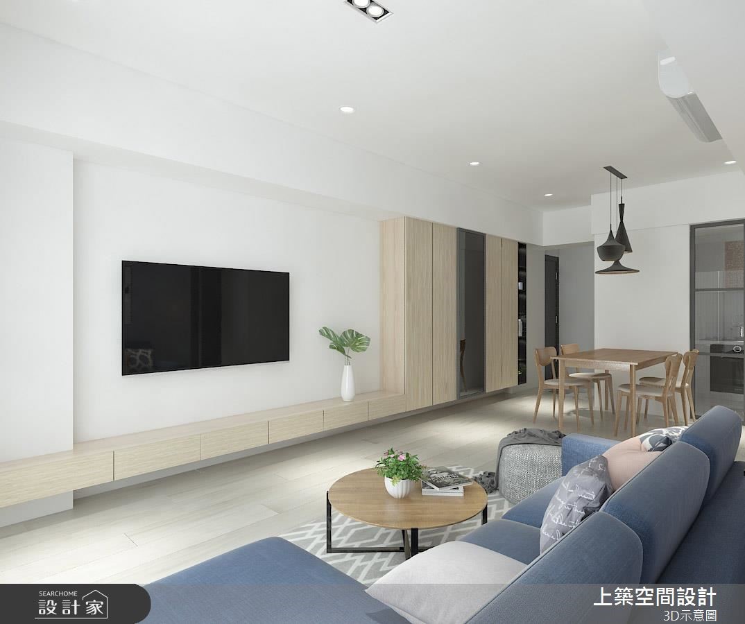 25坪新成屋(5年以下)＿北歐風客廳餐廳案例圖片＿上築空間設計＿上築_21之3