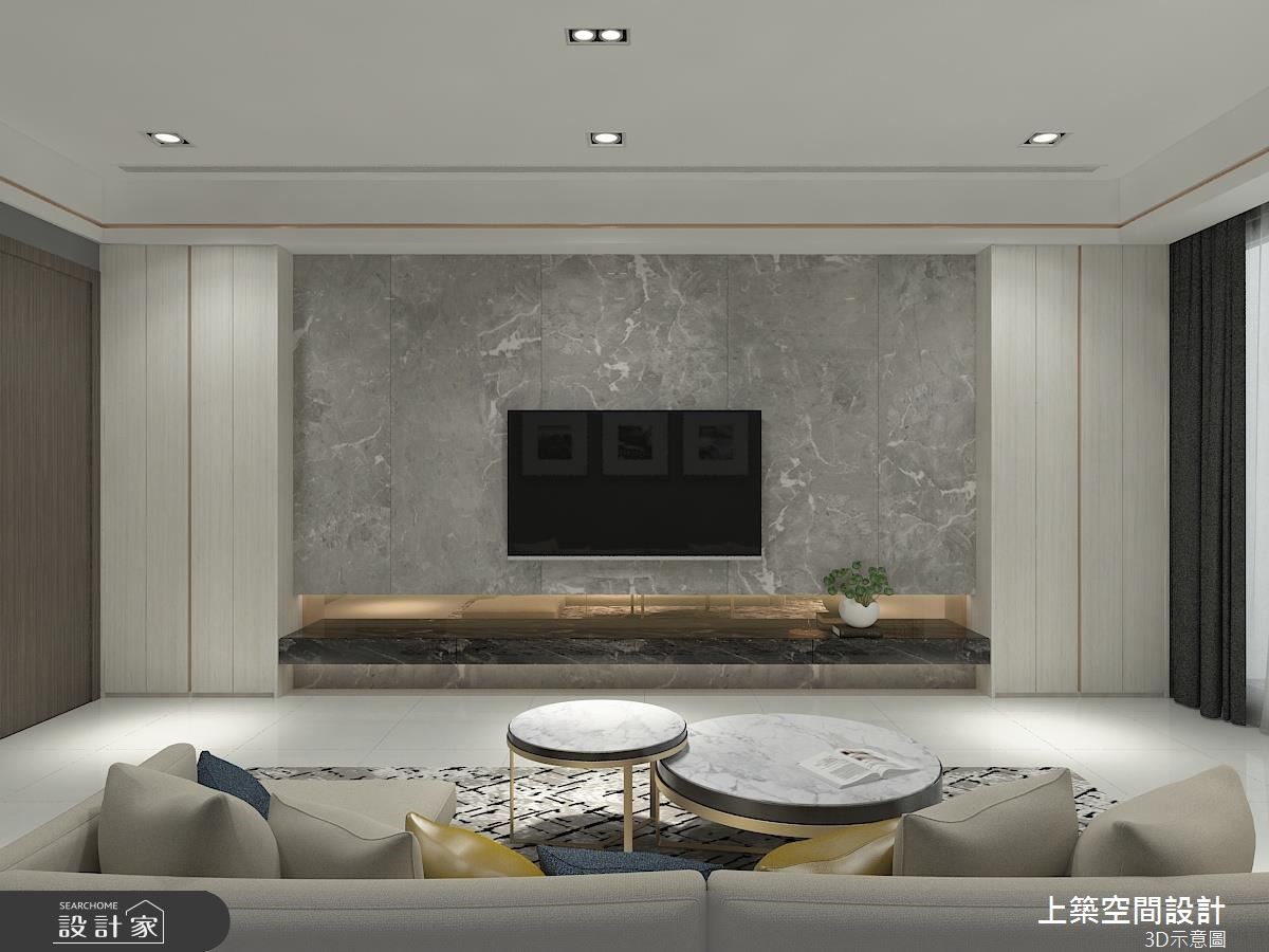 25坪預售屋＿現代風客廳案例圖片＿上築空間設計＿上築_22之1