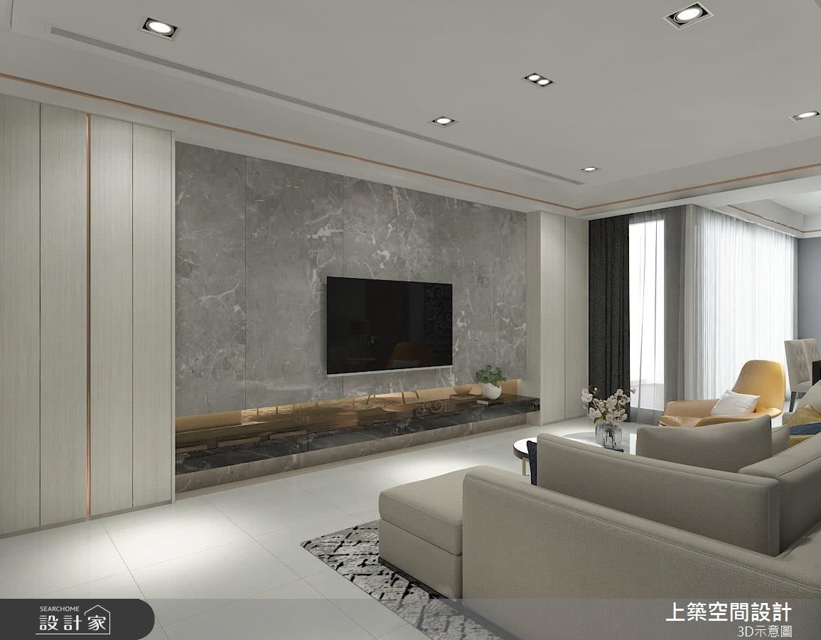 25坪預售屋＿現代風客廳案例圖片＿上築空間設計＿上築_22之2