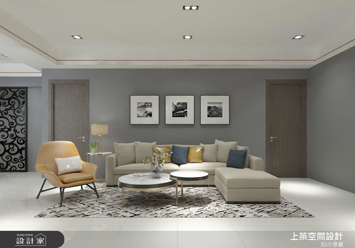 25坪預售屋＿現代風客廳案例圖片＿上築空間設計＿上築_22之3