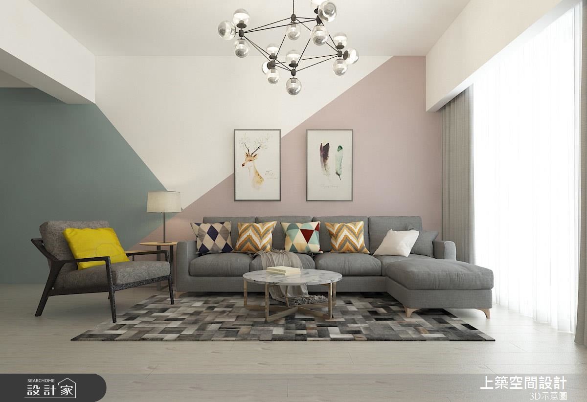 22坪老屋(16~30年)＿北歐風客廳案例圖片＿上築空間設計＿上築_23之3