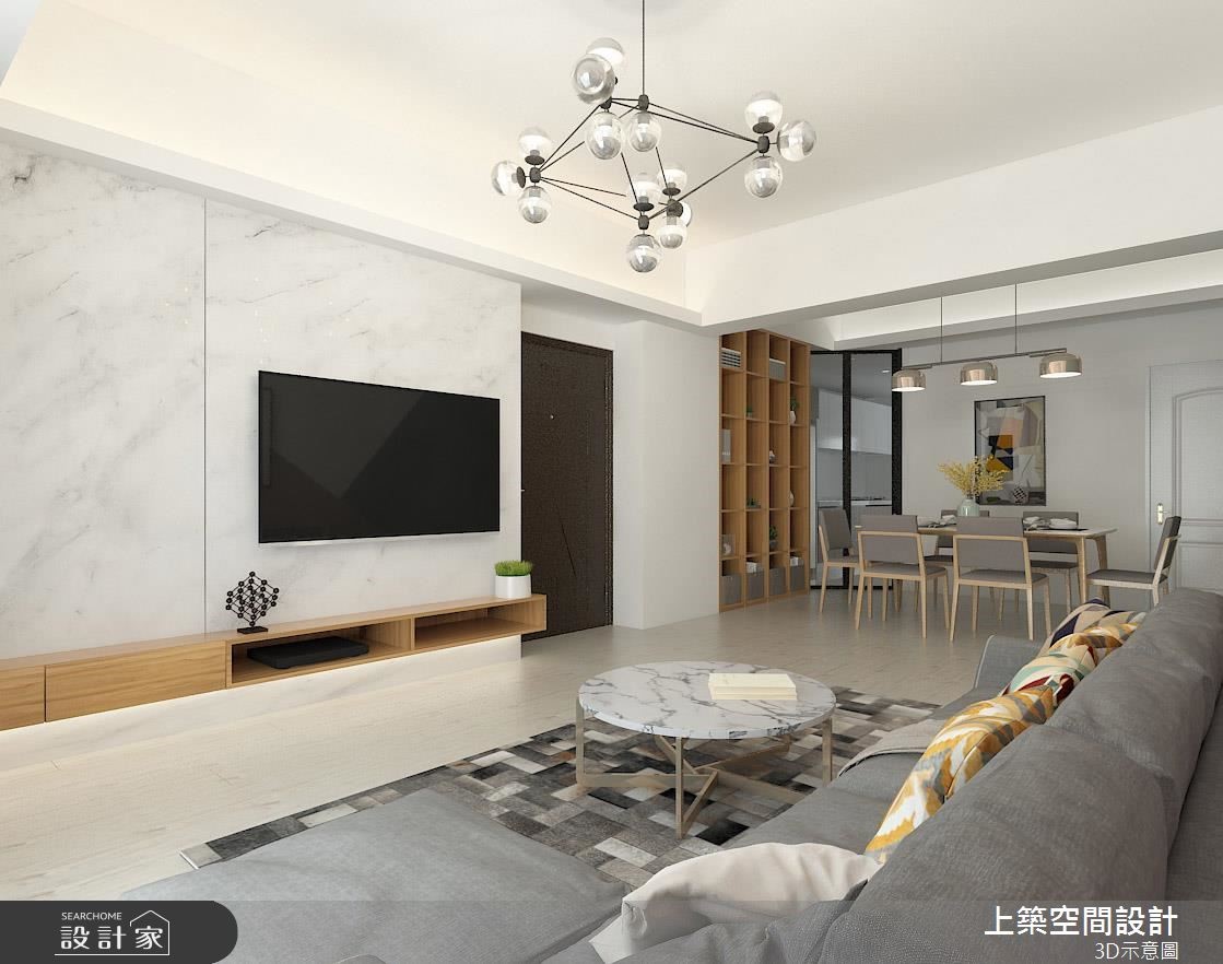 22坪老屋(16~30年)＿北歐風客廳案例圖片＿上築空間設計＿上築_23之2