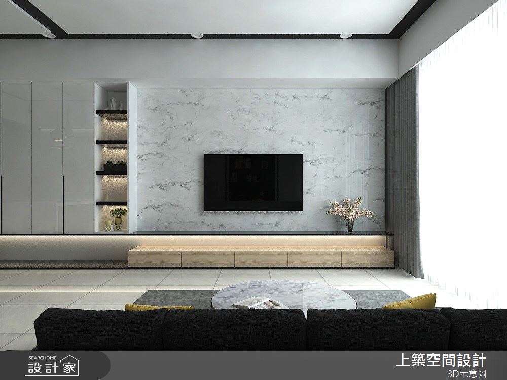 25坪＿現代風客廳案例圖片＿上築空間設計＿上築_27之2