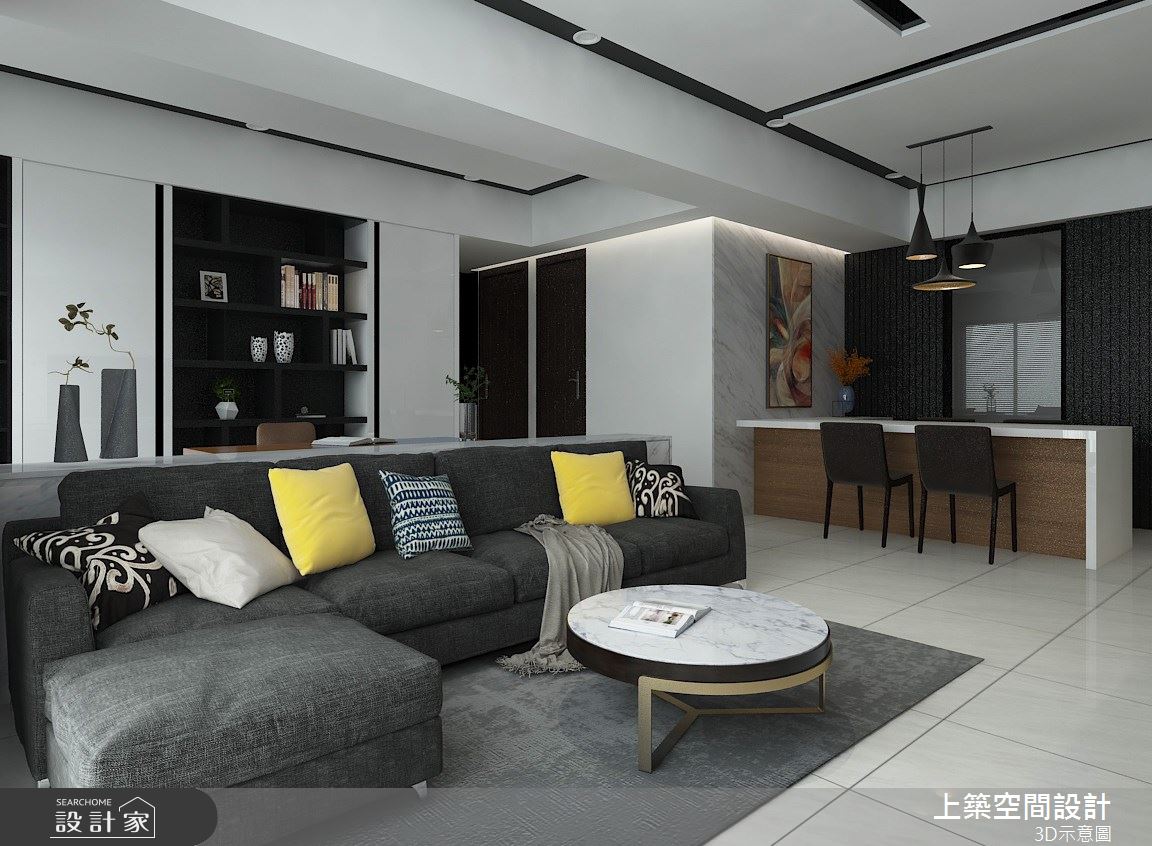 25坪＿現代風客廳案例圖片＿上築空間設計＿上築_27之4