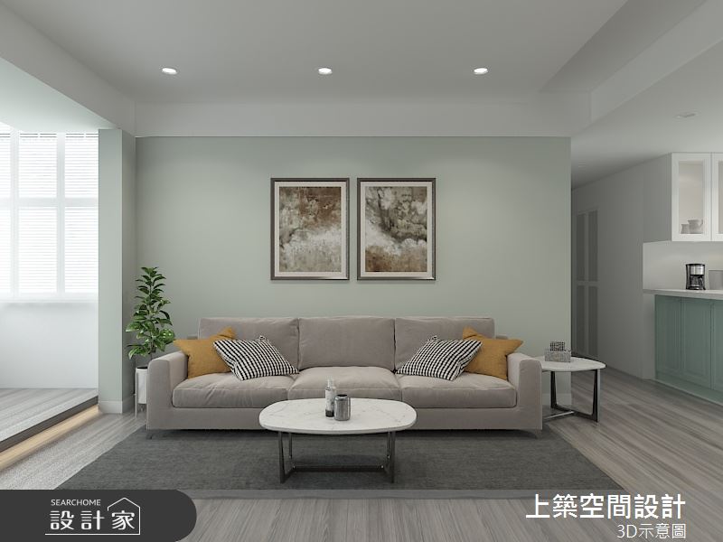 25坪老屋(16~30年)＿美式風客廳案例圖片＿上築空間設計＿上築_33之3