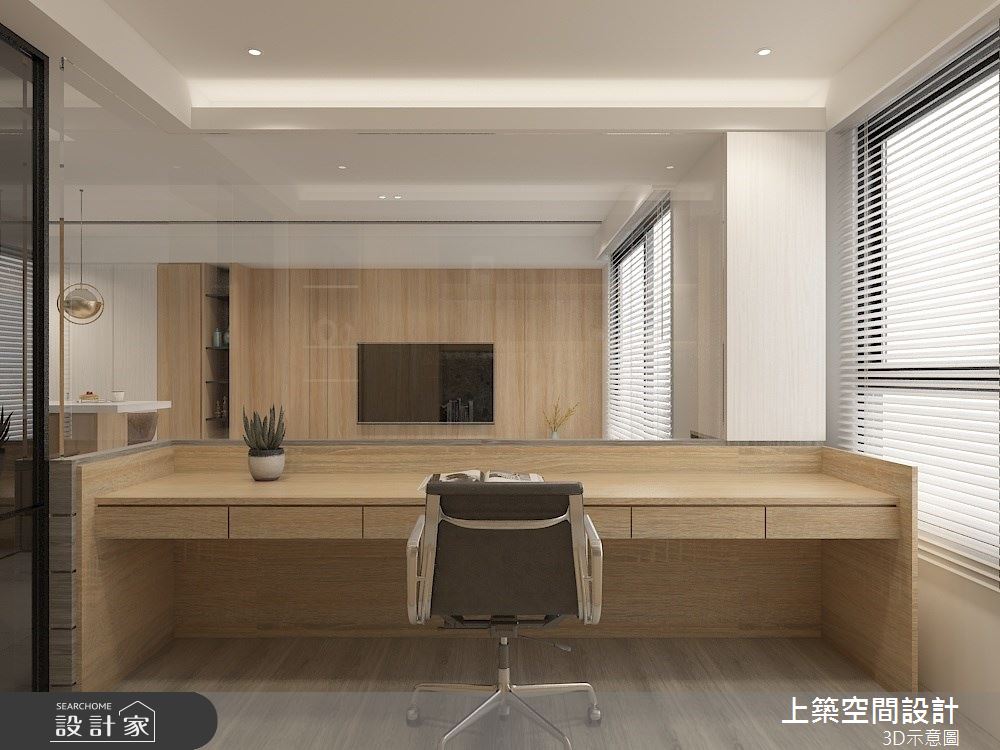 30坪預售屋＿混搭風書房案例圖片＿上築空間設計＿上築_38之8