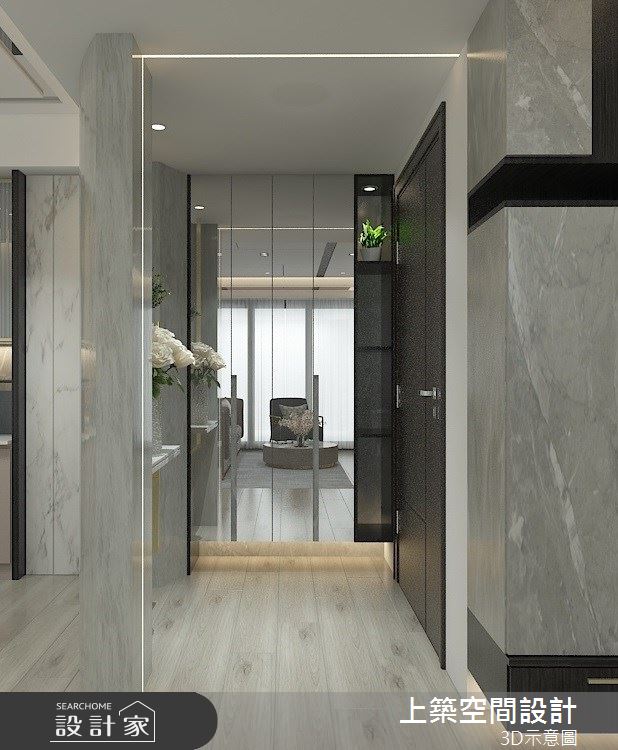 25坪新成屋(5年以下)＿現代風玄關案例圖片＿上築空間設計＿上築_39之1