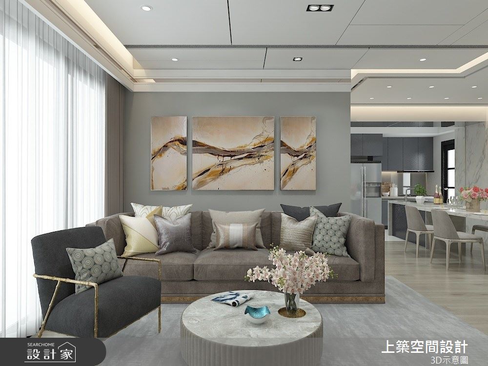 25坪新成屋(5年以下)＿現代風客廳案例圖片＿上築空間設計＿上築_39之4