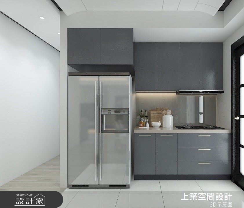 25坪新成屋(5年以下)＿現代風廚房案例圖片＿上築空間設計＿上築_39之7