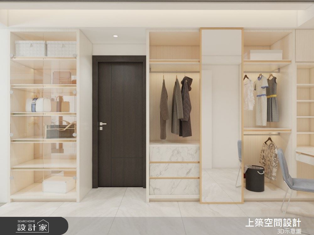 80坪新成屋(5年以下)＿現代風更衣間案例圖片＿上築空間設計＿上築_40之13