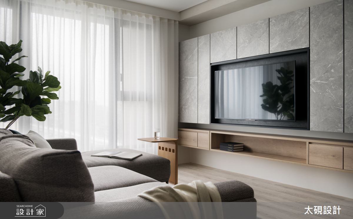 23坪新成屋(5年以下)＿簡約風客廳案例圖片＿太硯室內裝修有限公司＿太硯_言真拾壹。簡之8