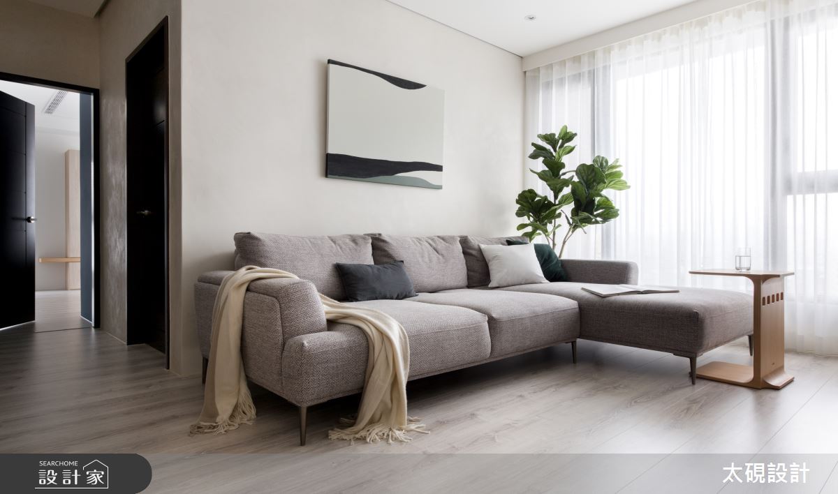 23坪新成屋(5年以下)＿簡約風客廳案例圖片＿太硯室內裝修有限公司＿太硯_言真拾壹。簡之9