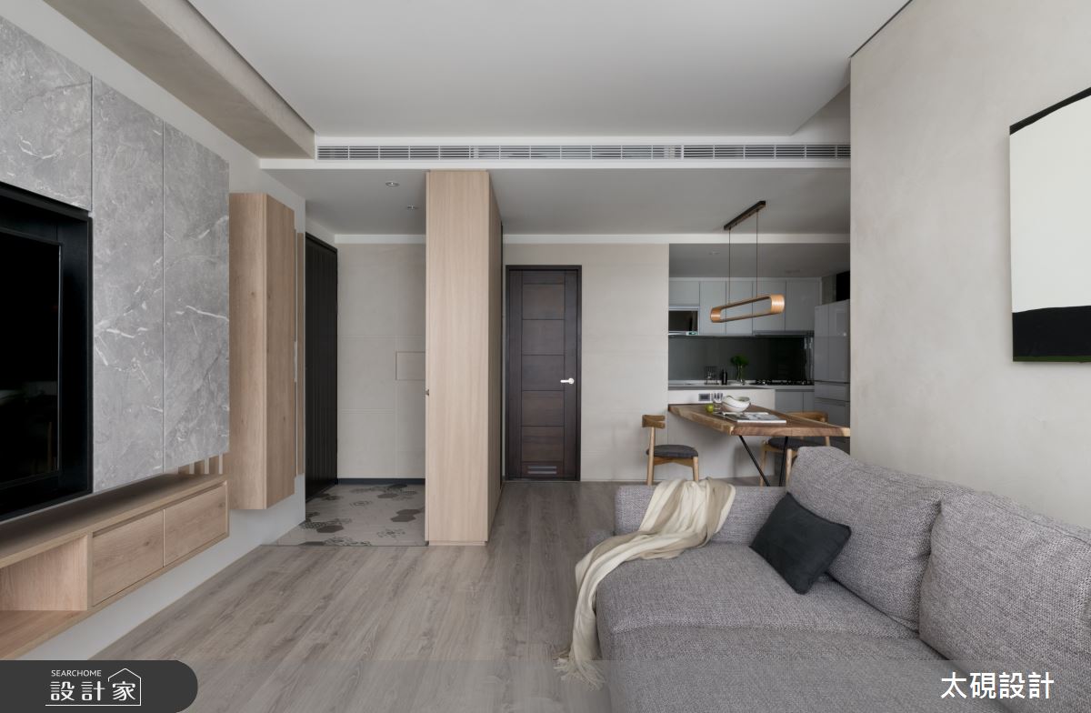 23坪新成屋(5年以下)＿簡約風客廳案例圖片＿太硯室內裝修有限公司＿太硯_言真拾壹。簡之3
