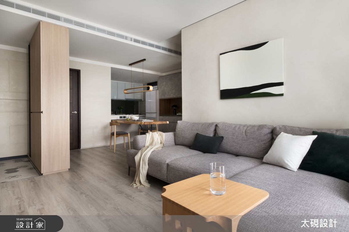 23坪新成屋(5年以下)＿簡約風客廳案例圖片＿太硯室內裝修有限公司＿太硯_言真拾壹。簡之5