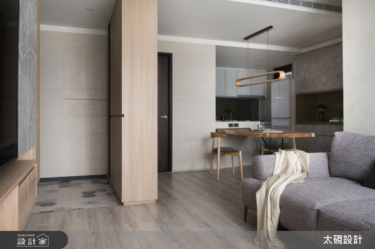 23坪新成屋(5年以下)＿簡約風客廳案例圖片＿太硯室內裝修有限公司＿太硯_言真拾壹。簡之4