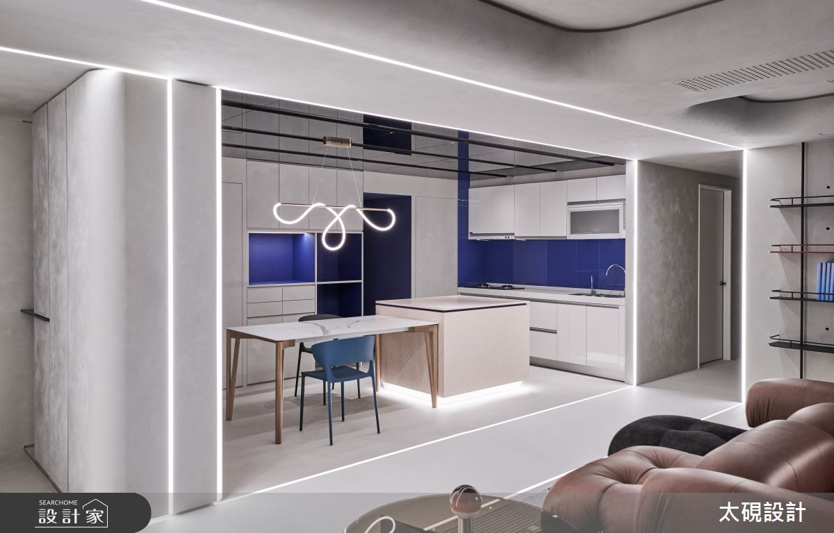 30坪預售屋＿現代風客廳餐廳廚房案例圖片＿太硯室內裝修有限公司＿太硯_LIGHT WINDOWS之30