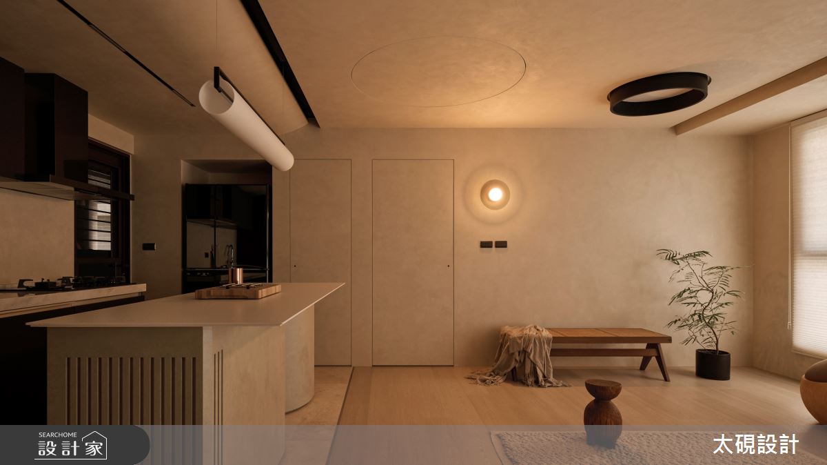 18坪預售屋＿JAPANDI風客廳餐廳廚房中島案例圖片＿太硯室內裝修有限公司＿太硯_隱世藝寓之8