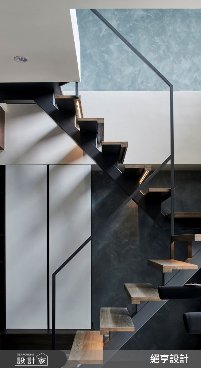 32坪新成屋(5年以下)＿現代風樓梯案例圖片＿絕享設計＿絕享_72之9