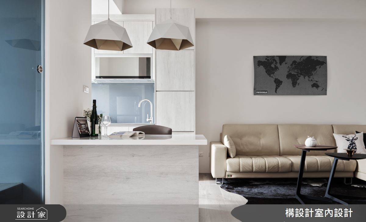 15坪中古屋(5~15年)＿現代風客廳吧檯案例圖片＿構設計＿構設計_渲染藍天的色彩之3