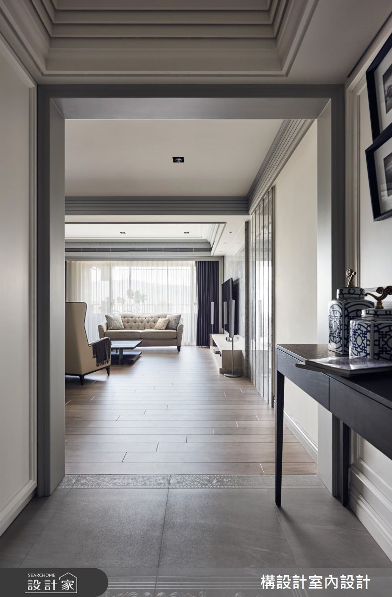 50坪新成屋(5年以下)＿新古典玄關案例圖片＿構設計＿構設計_旅讀左岸之2