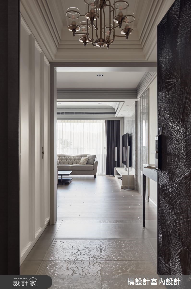 50坪新成屋(5年以下)＿新古典玄關案例圖片＿構設計＿構設計_旅讀左岸之1