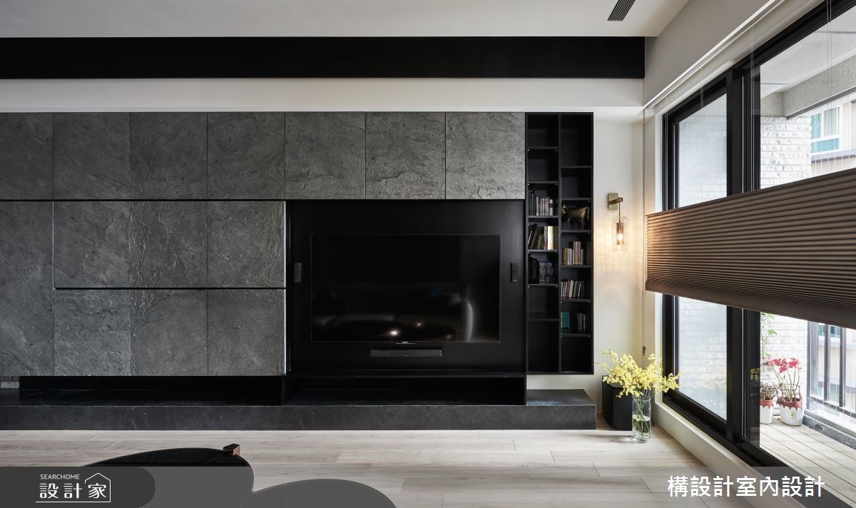 40坪新成屋(5年以下)＿現代風客廳案例圖片＿構設計＿構設計_空間的表情。當灰階遇上彩虹之12