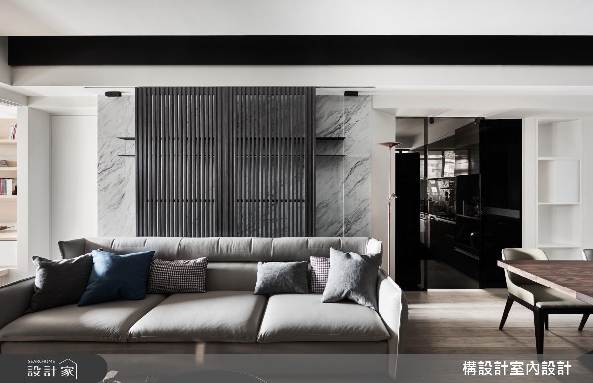 40坪新成屋(5年以下)＿現代風客廳案例圖片＿構設計＿構設計_空間的表情。當灰階遇上彩虹之15