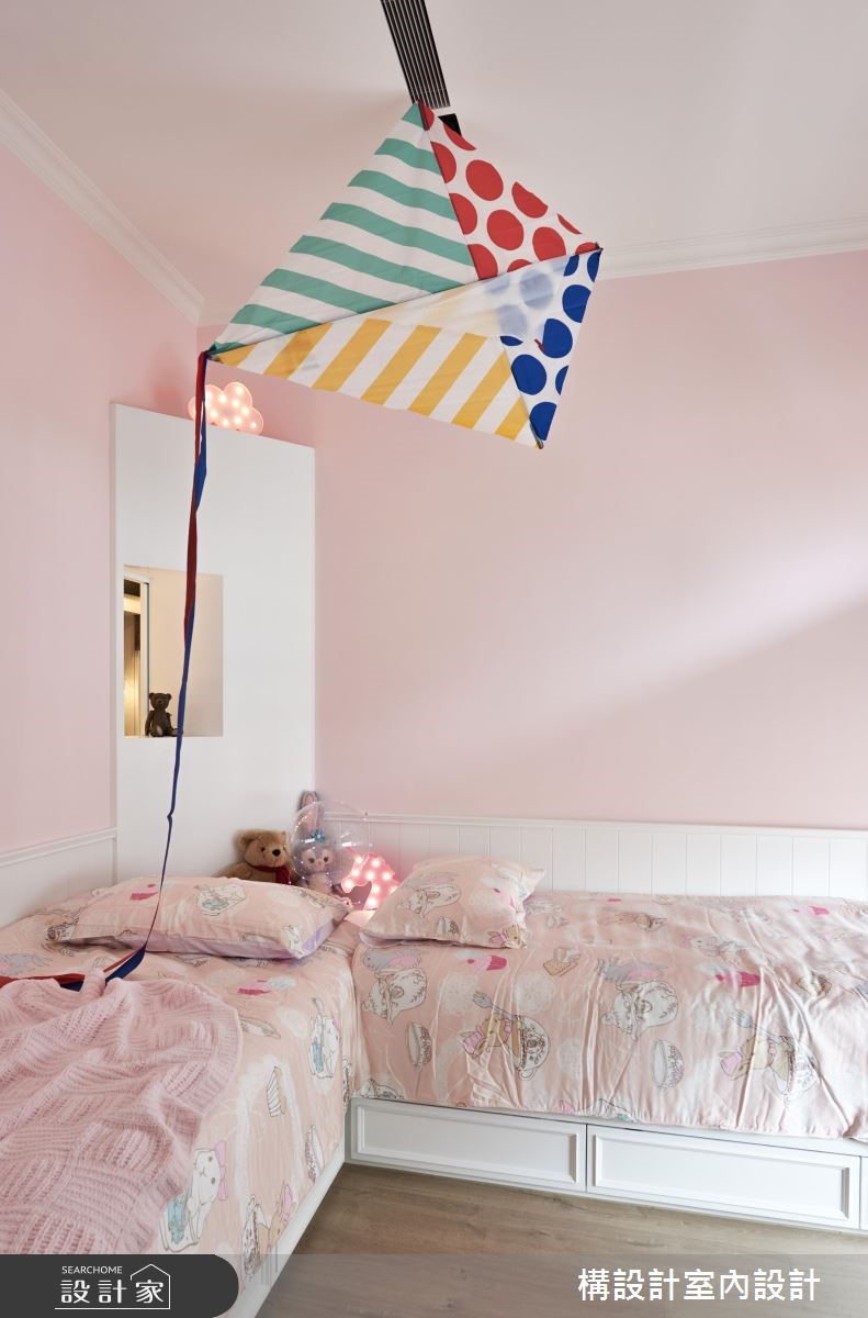 40坪新成屋(5年以下)＿現代風臥室案例圖片＿構設計＿構設計_空間的表情。當灰階遇上彩虹之22