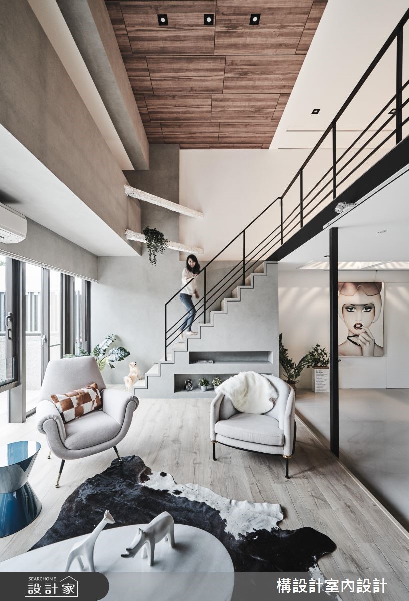 50坪新成屋(5年以下)＿現代風客廳案例圖片＿構設計＿構設計_層光透影之5