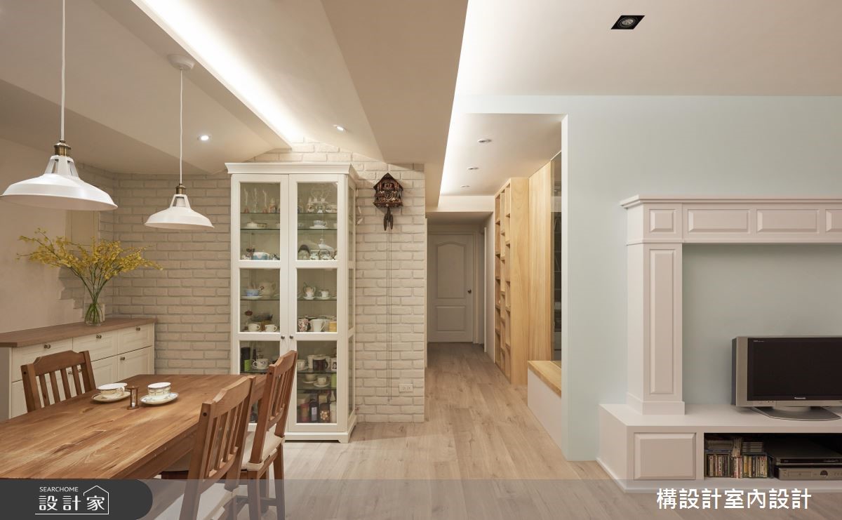 40坪老屋(16~30年)＿鄉村風客廳餐廳案例圖片＿構設計＿構設計_空中水岸之家之9