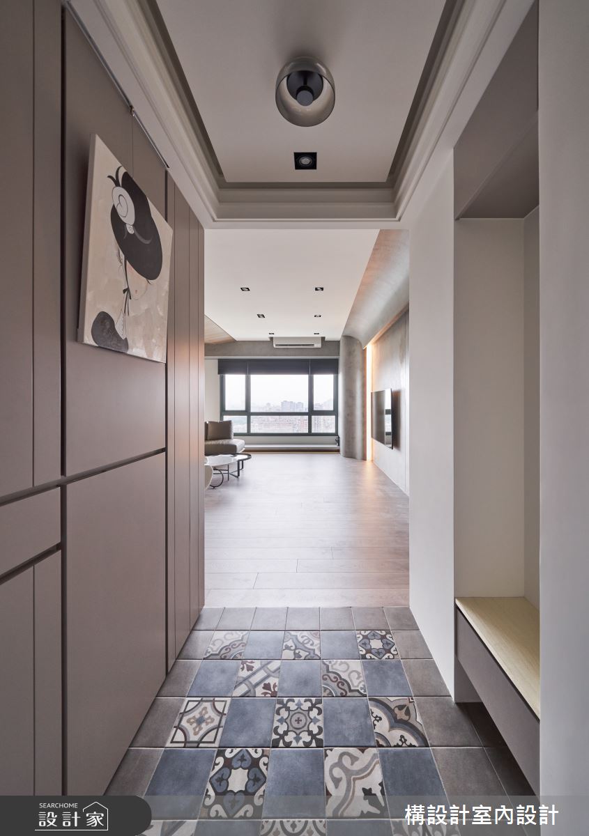70坪老屋(16~30年)＿現代風玄關案例圖片＿構設計＿構設計_湛藍拾光之1