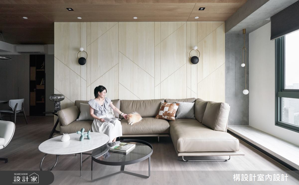 70坪老屋(16~30年)＿現代風客廳臥榻案例圖片＿構設計＿構設計_湛藍拾光之6