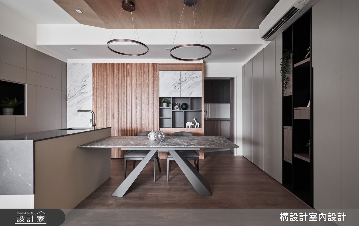 70坪老屋(16~30年)＿現代風餐廳中島案例圖片＿構設計＿構設計_湛藍拾光之12