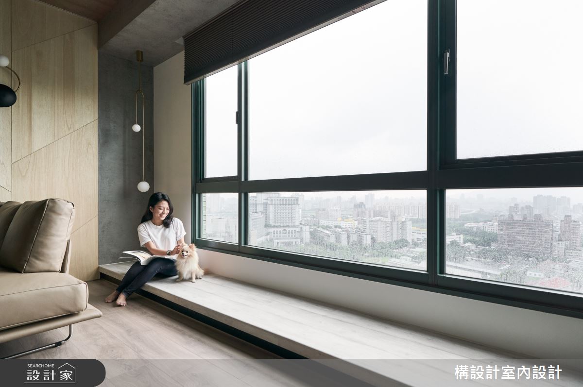 70坪老屋(16~30年)＿現代風客廳臥榻案例圖片＿構設計＿構設計_湛藍拾光之7