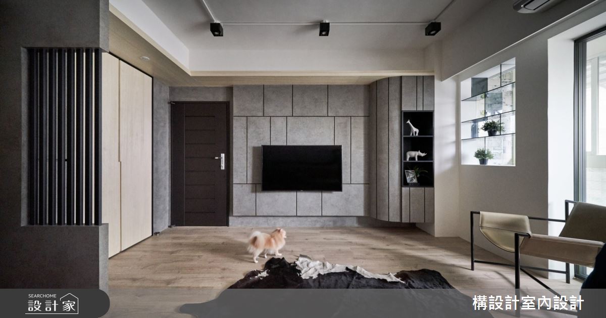 50坪老屋(16~30年)＿工業風客廳案例圖片＿構設計＿構設計_灰色特調之2