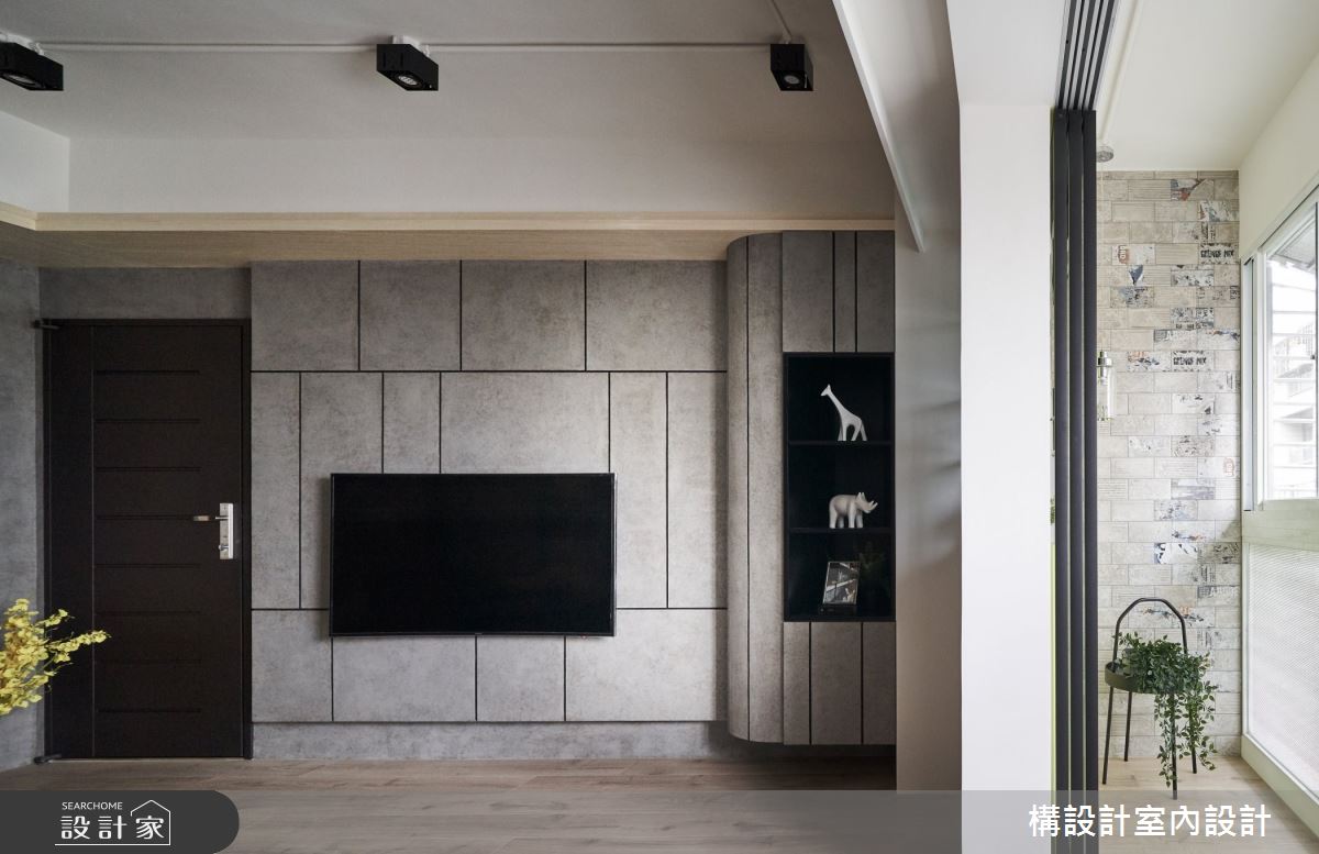 50坪老屋(16~30年)＿工業風客廳案例圖片＿構設計＿構設計_灰色特調之1