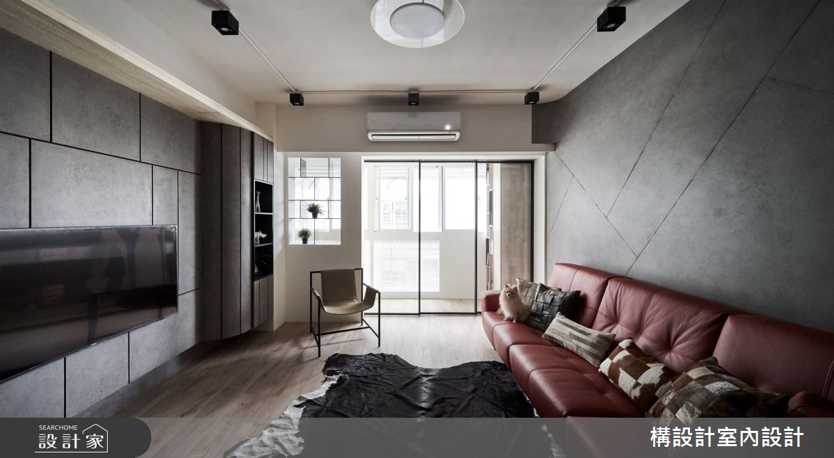 50坪老屋(16~30年)＿工業風客廳案例圖片＿構設計＿構設計_灰色特調之3