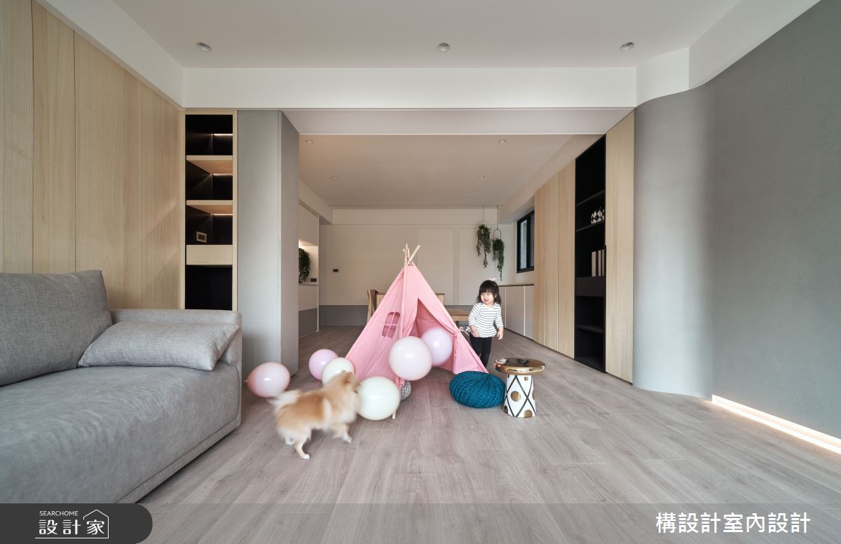 40坪老屋(16~30年)＿現代風客廳寵物案例圖片＿構設計＿構設計_晨光童話之8