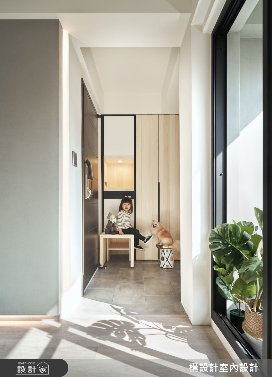 40坪老屋(16~30年)＿現代風玄關寵物案例圖片＿構設計＿構設計_晨光童話之3