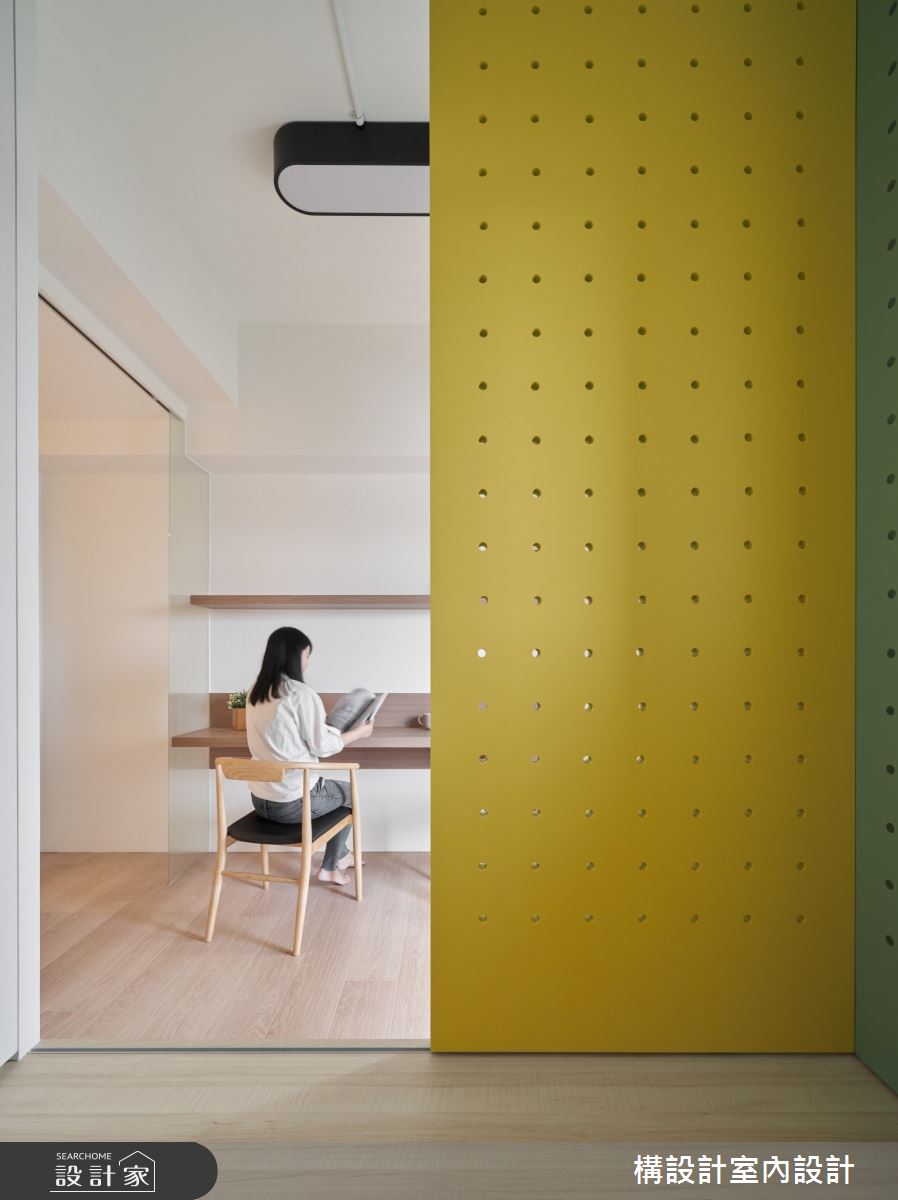 12坪新成屋(5年以下)＿北歐風書房多功能室案例圖片＿構設計＿構設計_門扉之後之12
