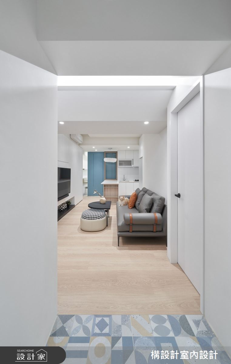 12坪新成屋(5年以下)＿北歐風玄關案例圖片＿構設計＿構設計_門扉之後之1