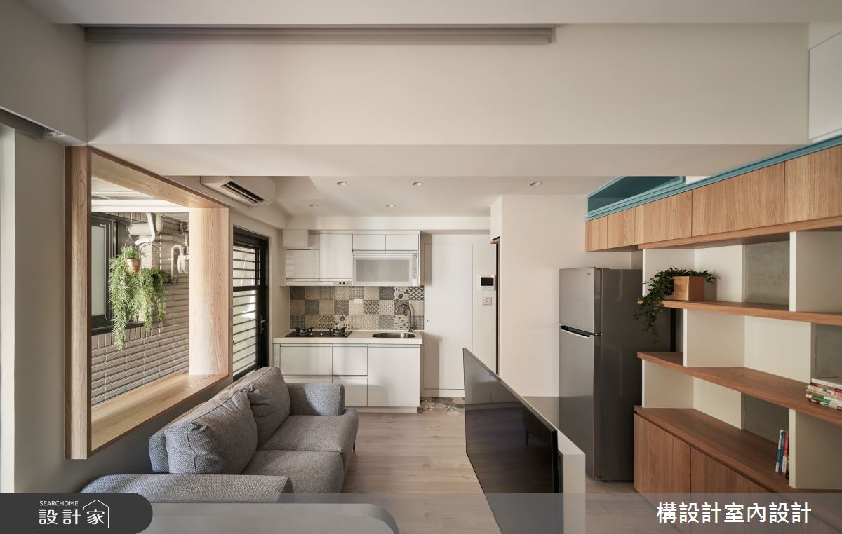 11坪新成屋(5年以下)＿日式無印風客廳廚房案例圖片＿構設計＿構設計_眶框之10