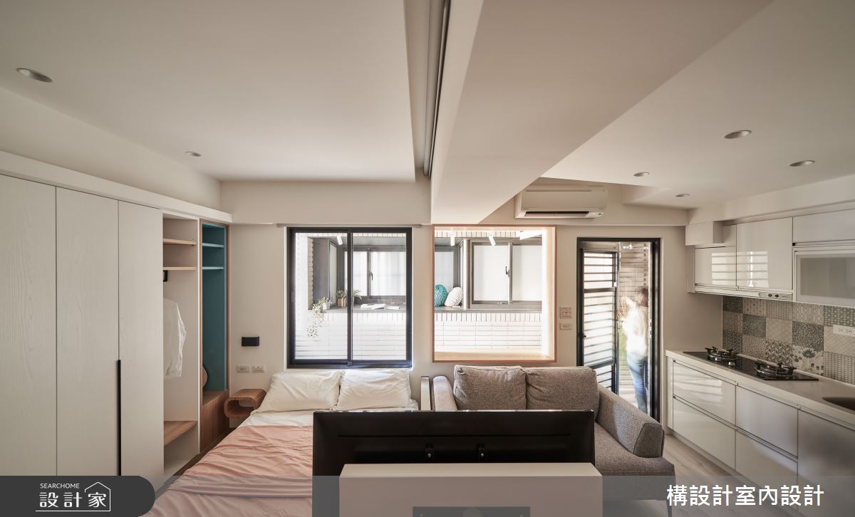 11坪新成屋(5年以下)＿日式無印風客廳廚房臥室案例圖片＿構設計＿構設計_眶框之9