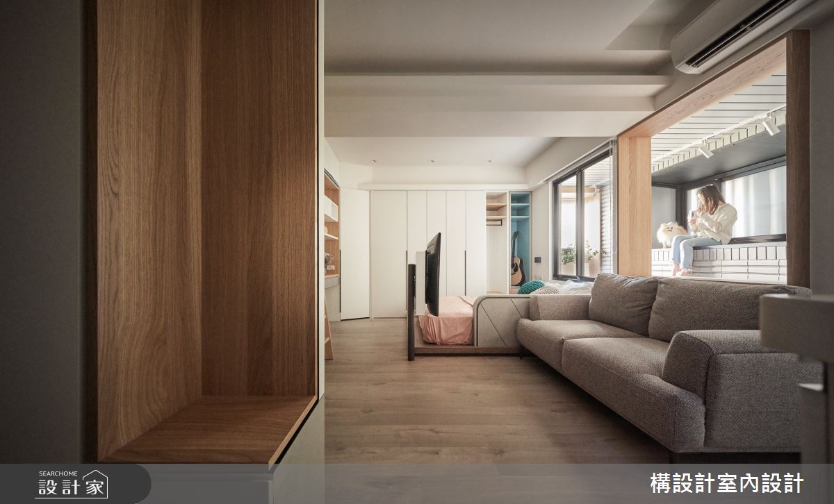 11坪新成屋(5年以下)＿日式無印風玄關客廳案例圖片＿構設計＿構設計_眶框之5
