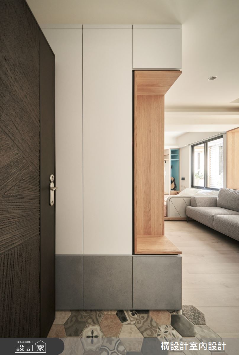 11坪新成屋(5年以下)＿日式無印風玄關客廳案例圖片＿構設計＿構設計_眶框之1